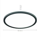 LED-Deckenleuchte Flat CCT Ø 40 cm Schwarz Dimmbar Bild 3