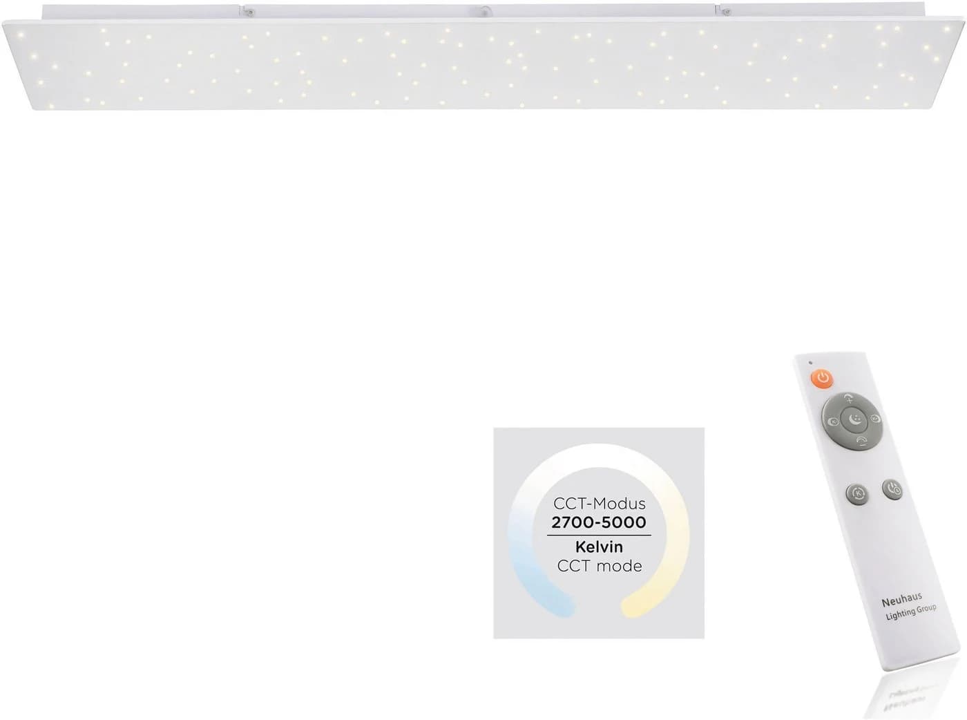 JUST LIGHT Deckenleuchte SPARKLE Weiss CCT Fernbedienung Dimmbar LED - Bild 4