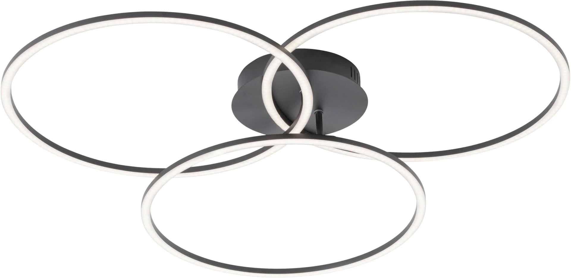 JUST LIGHT LED Deckenleuchte IVANKA Schwarz Dimmbar Schwenkbar