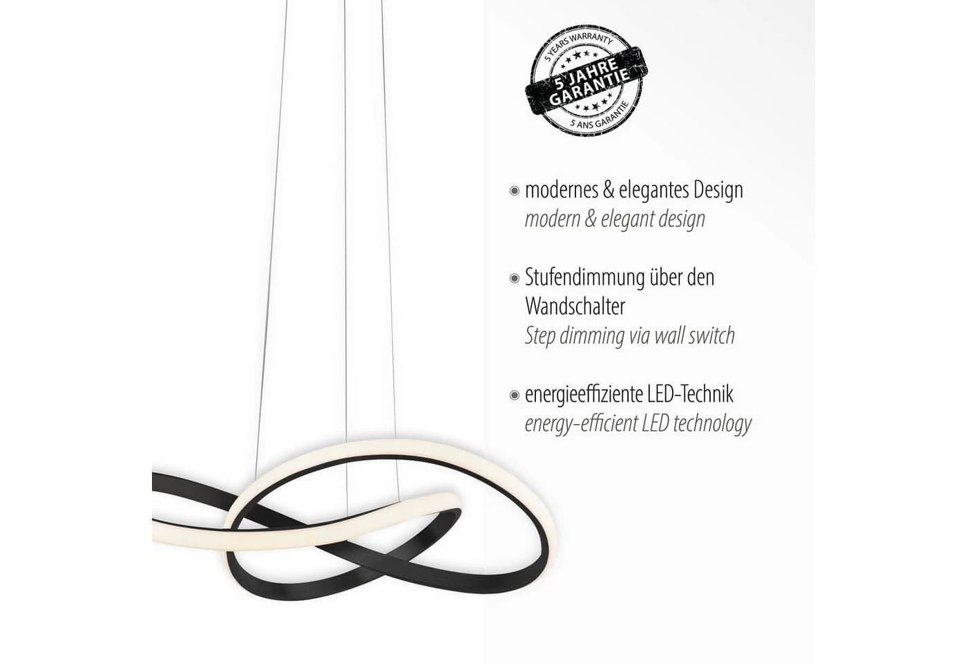 JUST LIGHT Pendelleuchte MARIA Schwarz LED Dimmbar Switchmo - Bild 4