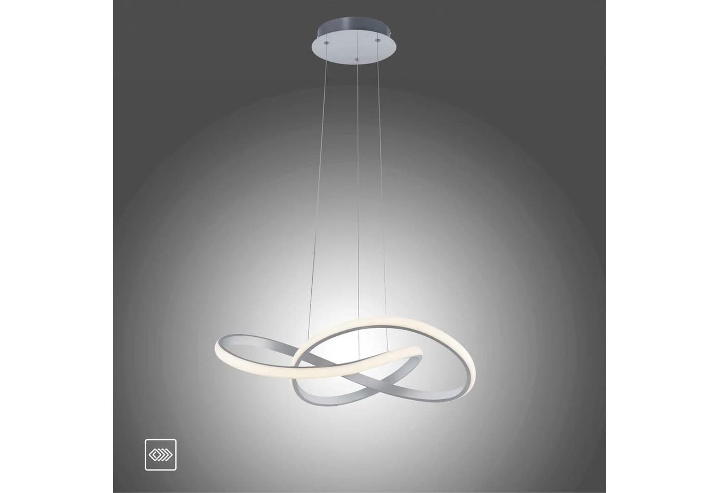 JUST LIGHT Pendelleuchte MARIA LED Dimmbar Aluminium Grau - Bild 2