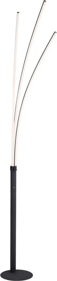 JUST LIGHT Stehlampe MAJA Schwarz LED 3 Leuchtmittel Kippschalter