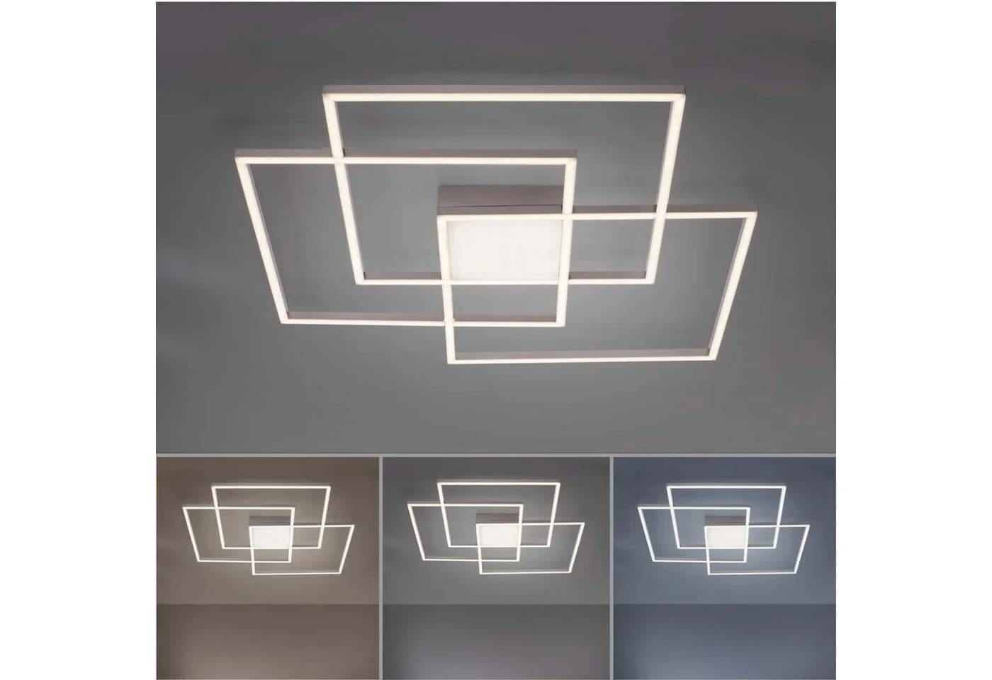 LED-Deckenleuchte Asmin, CCT, stahl, 75x75cm - Bild 3