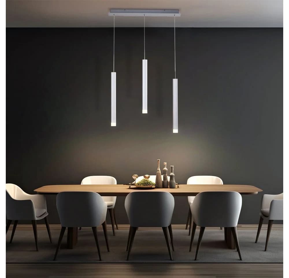 JUST LIGHT Pendelleuchte BRUNO Grau Aluminium 3-flammig LED - Bild 2