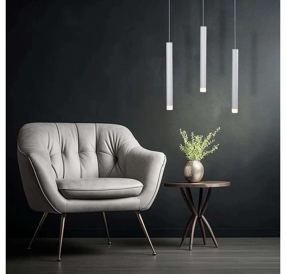 JUST LIGHT Pendelleuchte BRUNO Grau Aluminium 3-flammig LED - Bild 3