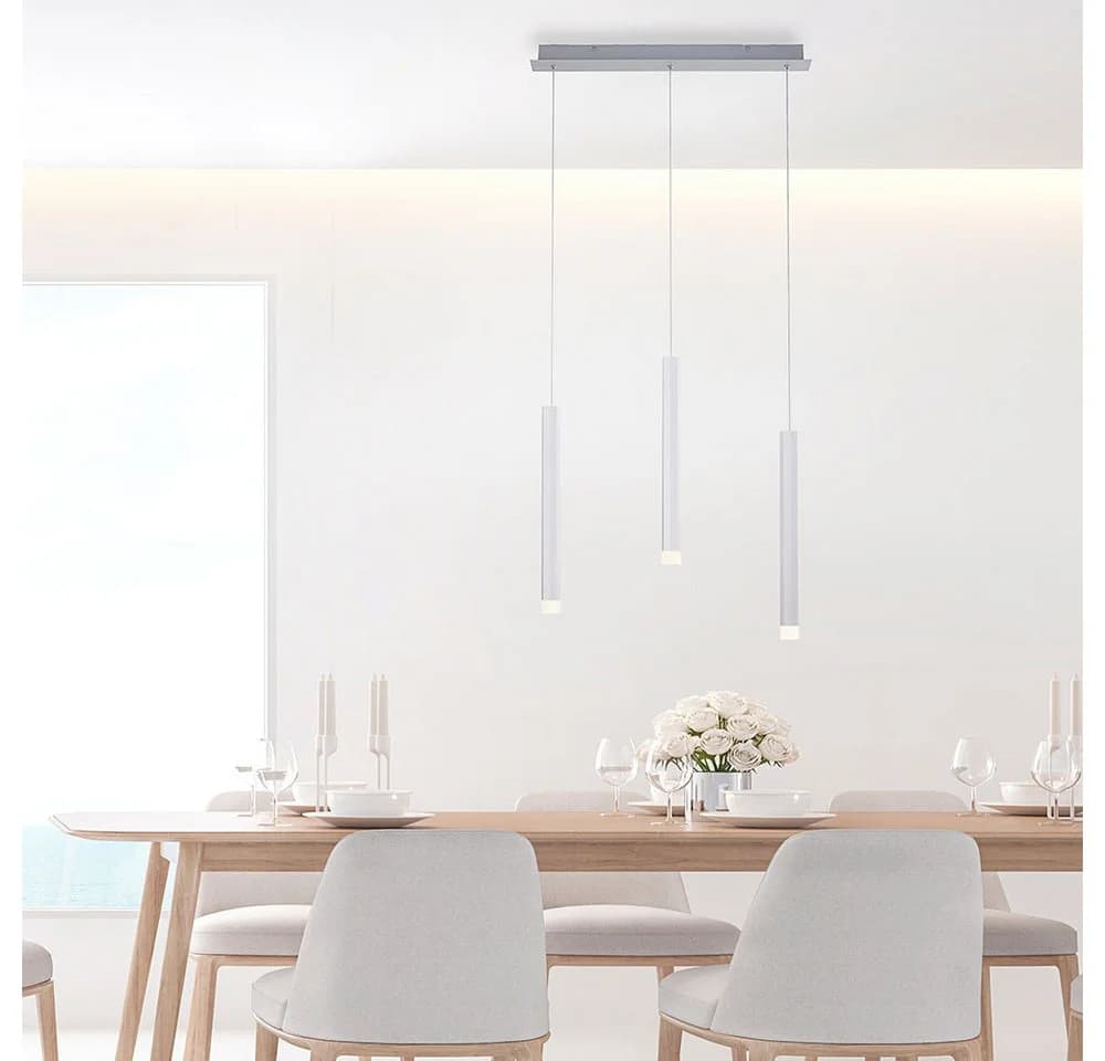 JUST LIGHT Pendelleuchte BRUNO Grau Aluminium 3-flammig LED - Bild 4