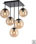 OTTO HOME Deckenleuchte Nellin Schwarz 5x Glas Amberfarben Bild 2