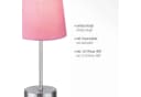 JUST LIGHT Tischleuchte HEINRICH Rosa E14 Schnurschalter Bild 5