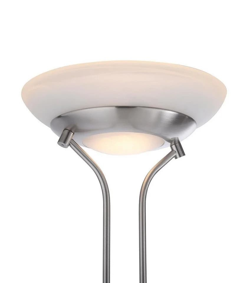 JUST LIGHT LED Deckenfluter ZAHARA 2-flammig Silbergrau Stahl mit Lesearm - Bild 4