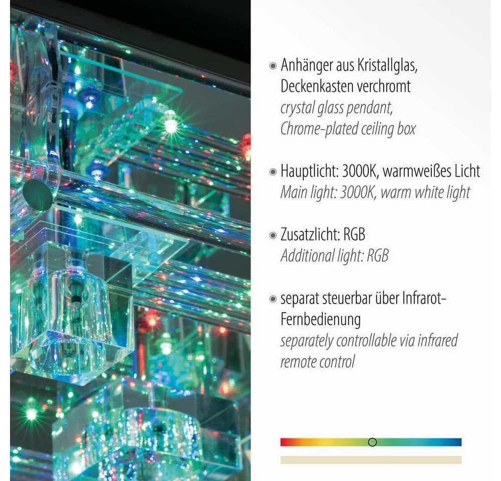 JUST LIGHT LED Deckenleuchte KEMAL 2.0 RGB Fernbedienung Chrom Grau - Bild 3