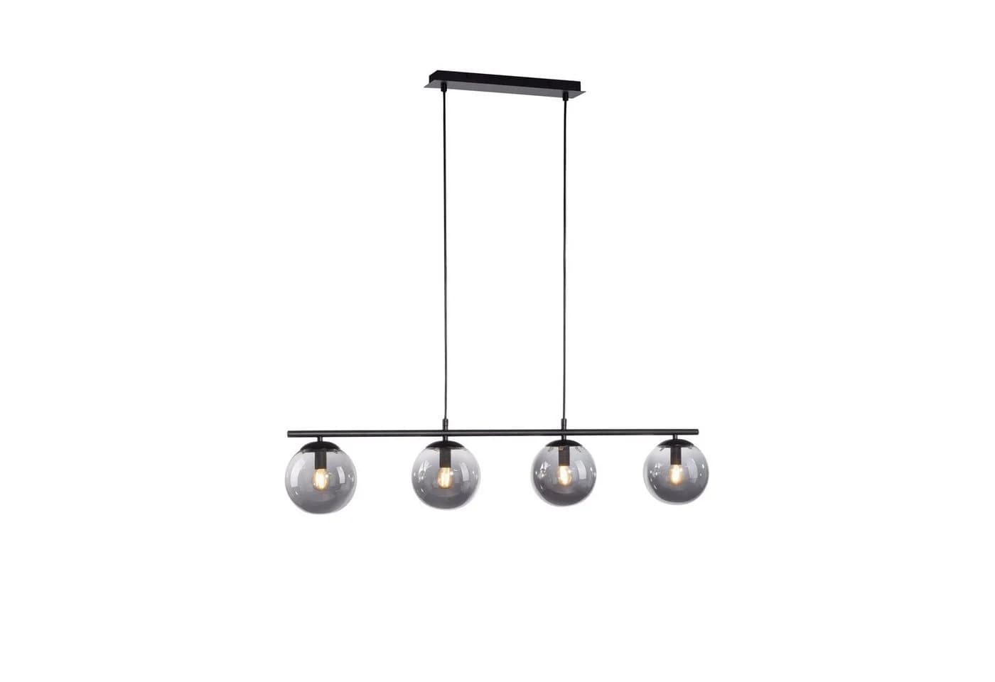 JUST LIGHT Pendelleuchte BIG WIDOW Schwarz 4 E14 Halbrund - Bild 2