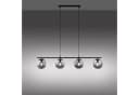 JUST LIGHT Pendelleuchte BIG WIDOW Schwarz 4 E14 Halbrund Bild 3