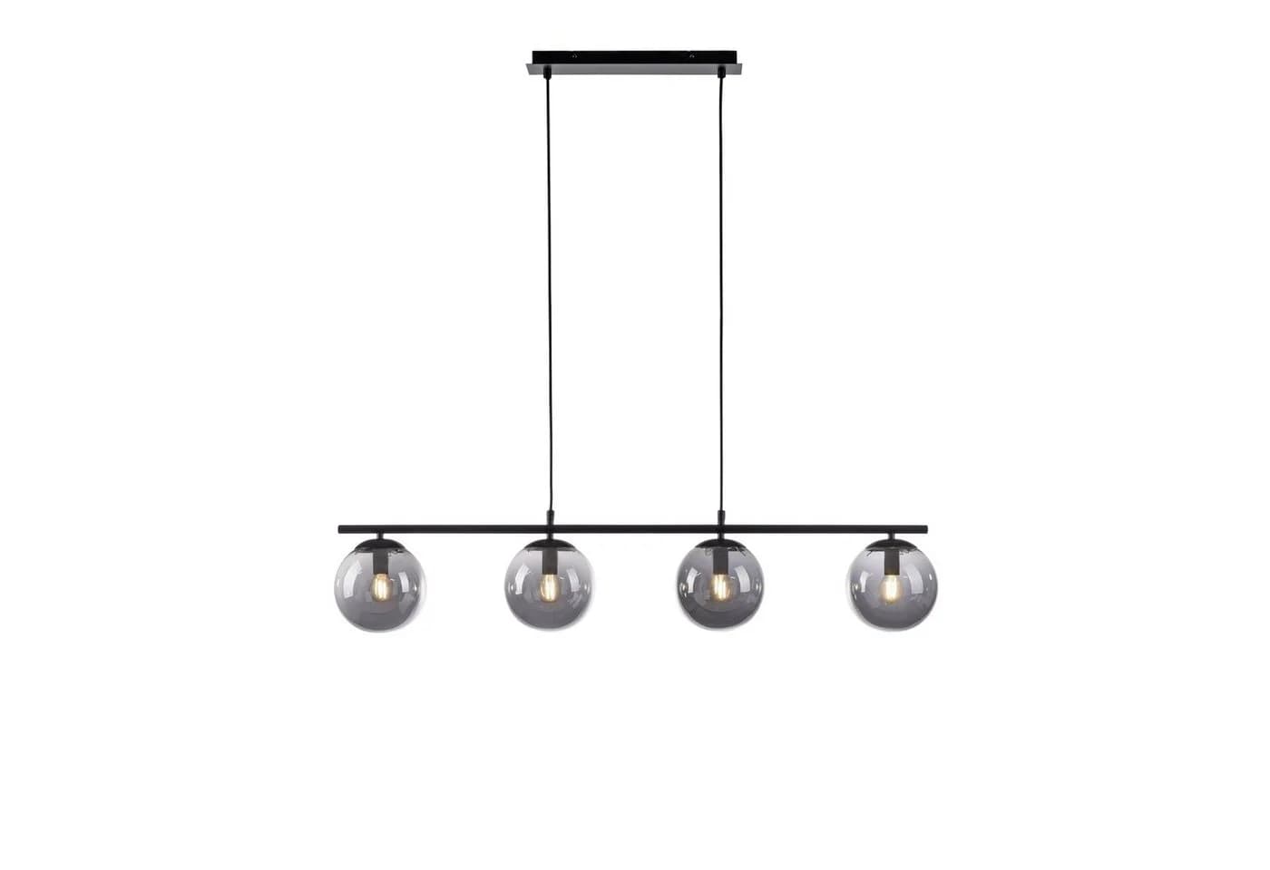 JUST LIGHT Pendelleuchte BIG WIDOW Schwarz 4 E14 Halbrund - Bild 4