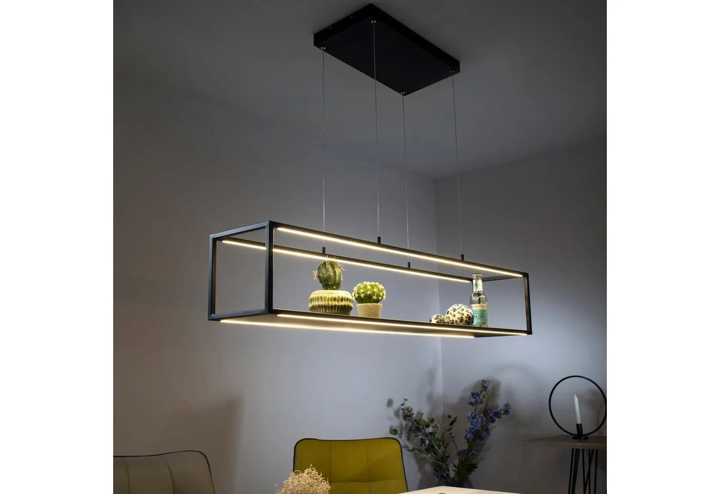 OTTO home LED Pendelleuchte Civva Schwarz mit Touchdimmer