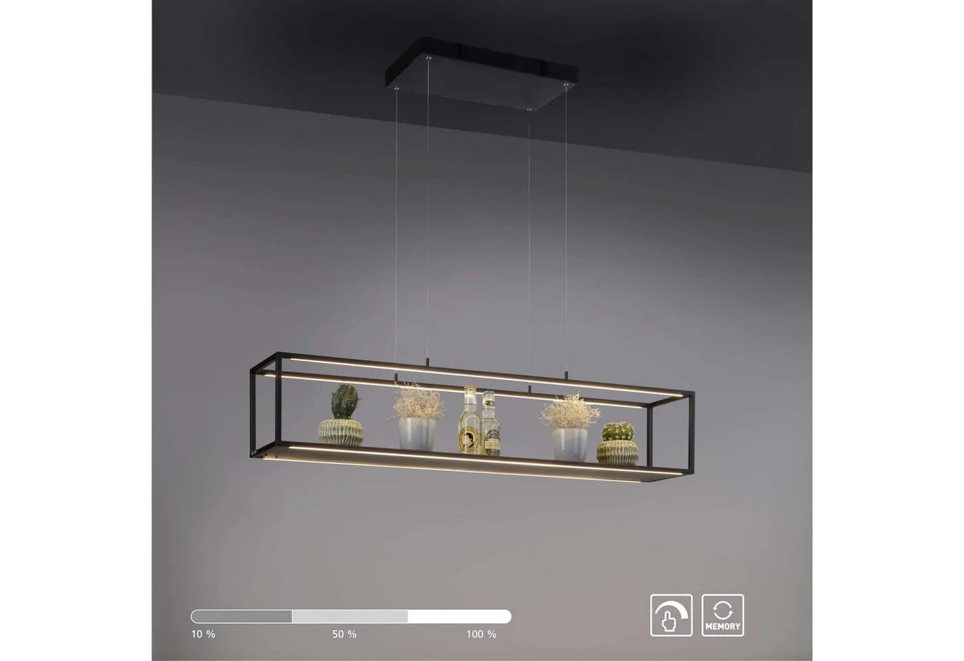 OTTO home LED Pendelleuchte Civva Schwarz mit Touchdimmer - Bild 2