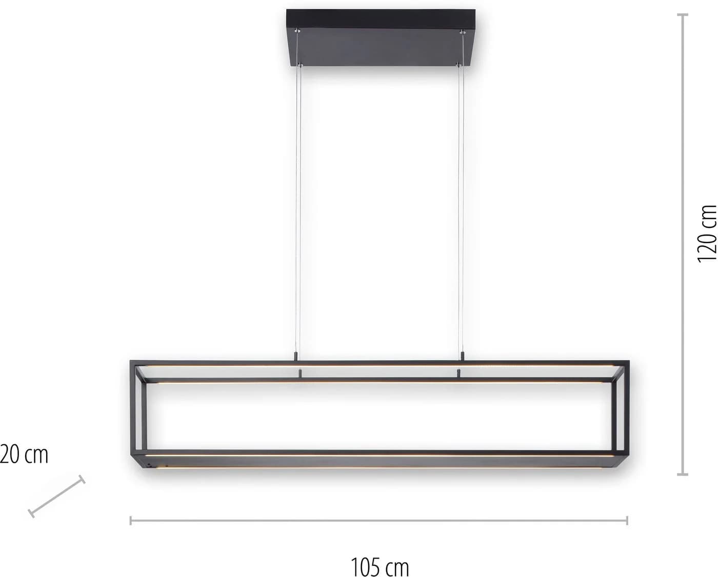 OTTO home LED Pendelleuchte Civva Schwarz mit Touchdimmer - Bild 4