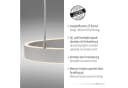 JUST LIGHT Pendelleuchte LILLUTI Grau Stahl LED Dimmbar Fernbedienung Bild 1