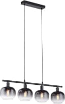 JUST LIGHT Pendelleuchte ZEA Schwarz 4x E14 Rauchglas Bild 2
