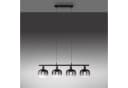 JUST LIGHT Pendelleuchte ZEA Schwarz 4x E14 Rauchglas Bild 4