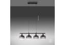 JUST LIGHT Pendelleuchte ZEA Schwarz 4x E14 Rauchglas Bild 5