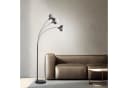 JUST LIGHT Stehlampe ZEA Schwarz Rauchglas Schwenkbar Bild 1