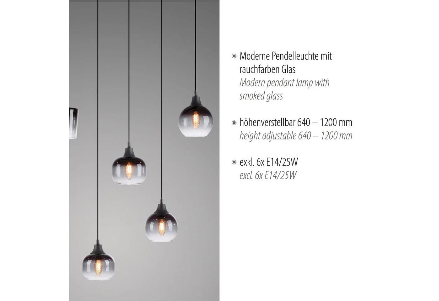 JUST LIGHT Pendelleuchte ZEA Schwarz LED - Bild 4