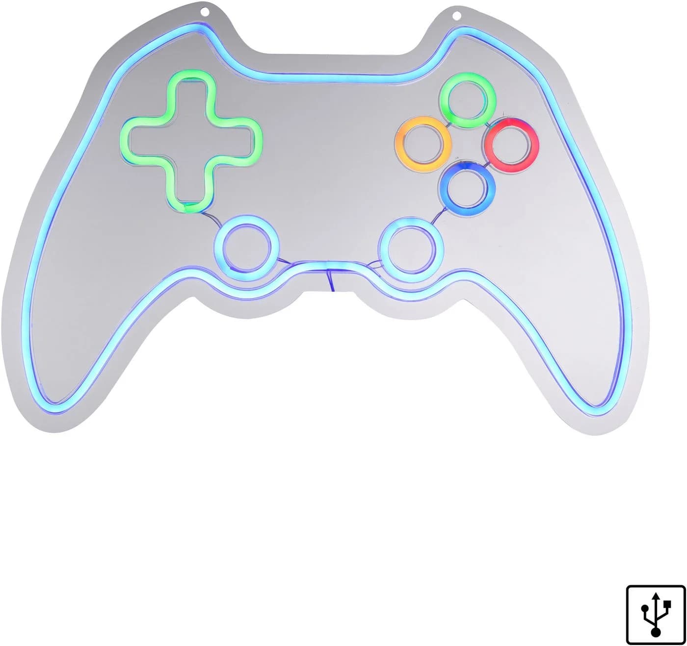 JUST LIGHT LED Wandleuchte NEON-GAMER Bunt Acryl USB - Bild 2