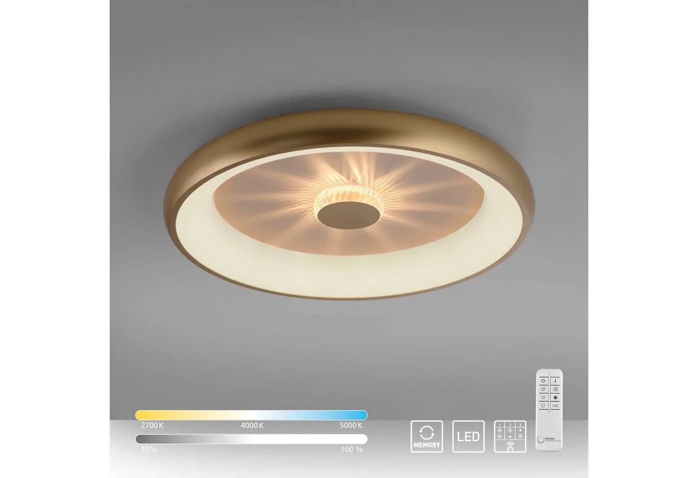 LED-Deckenleuchte Vertigo CCT Messing Dimmbar - Bild 2