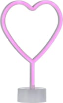 LED-Tischleuchte Neon Herz Batteriebetrieben Pink Bild 2