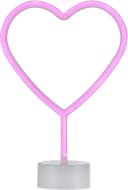 LED-Tischleuchte Neon Herz Batteriebetrieben Pink Bild 3