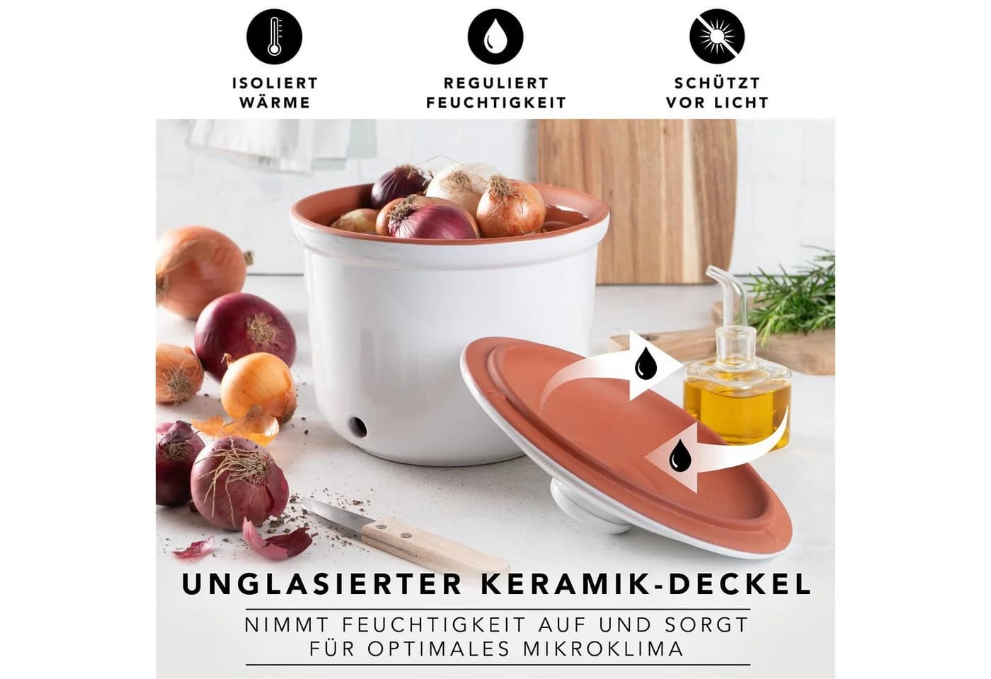 RÖMERTOPF Frische-Topf 3er Set Weiß Terrakotta - Bild 3