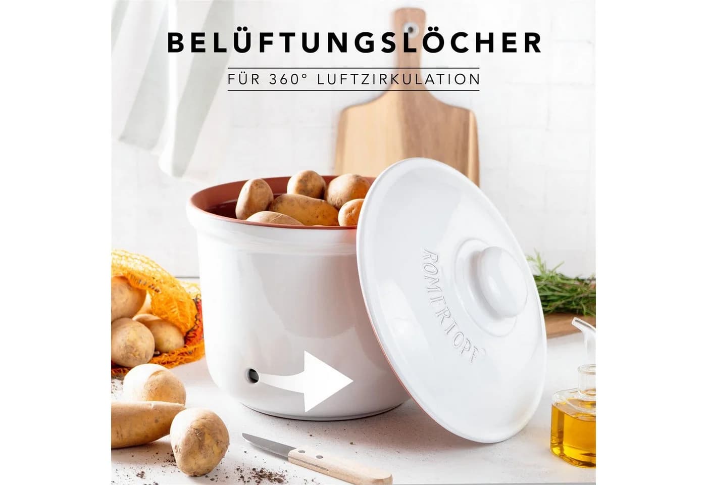 RÖMERTOPF Frische-Topf 3er Set Weiß Terrakotta - Bild 4