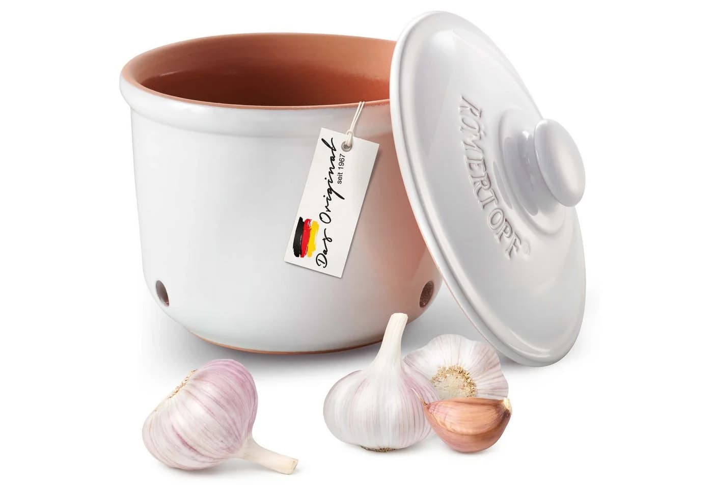 RÖMERTOPF Frische-Topf MINI Weiß Keramik Knoblauch Aufbewahrung - Bild 2