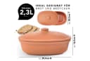 RÖMERTOPF Brottopf oval MEDI 2,3 Liter Keramik Brotkasten Set Naturton Bild 4