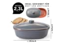 RÖMERTOPF Brottopf oval 2,3 Liter Keramik Grau Bild 4
