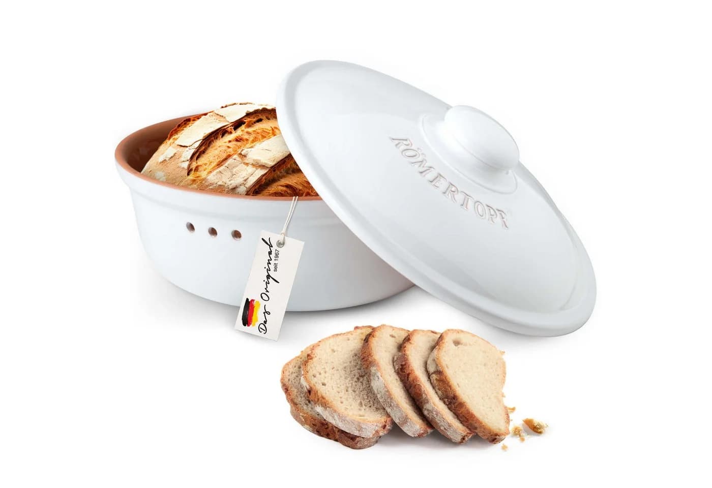 RÖMERTOPF Brottopf Rund Ø 30cm - Keramik Brotkasten - Bild 2