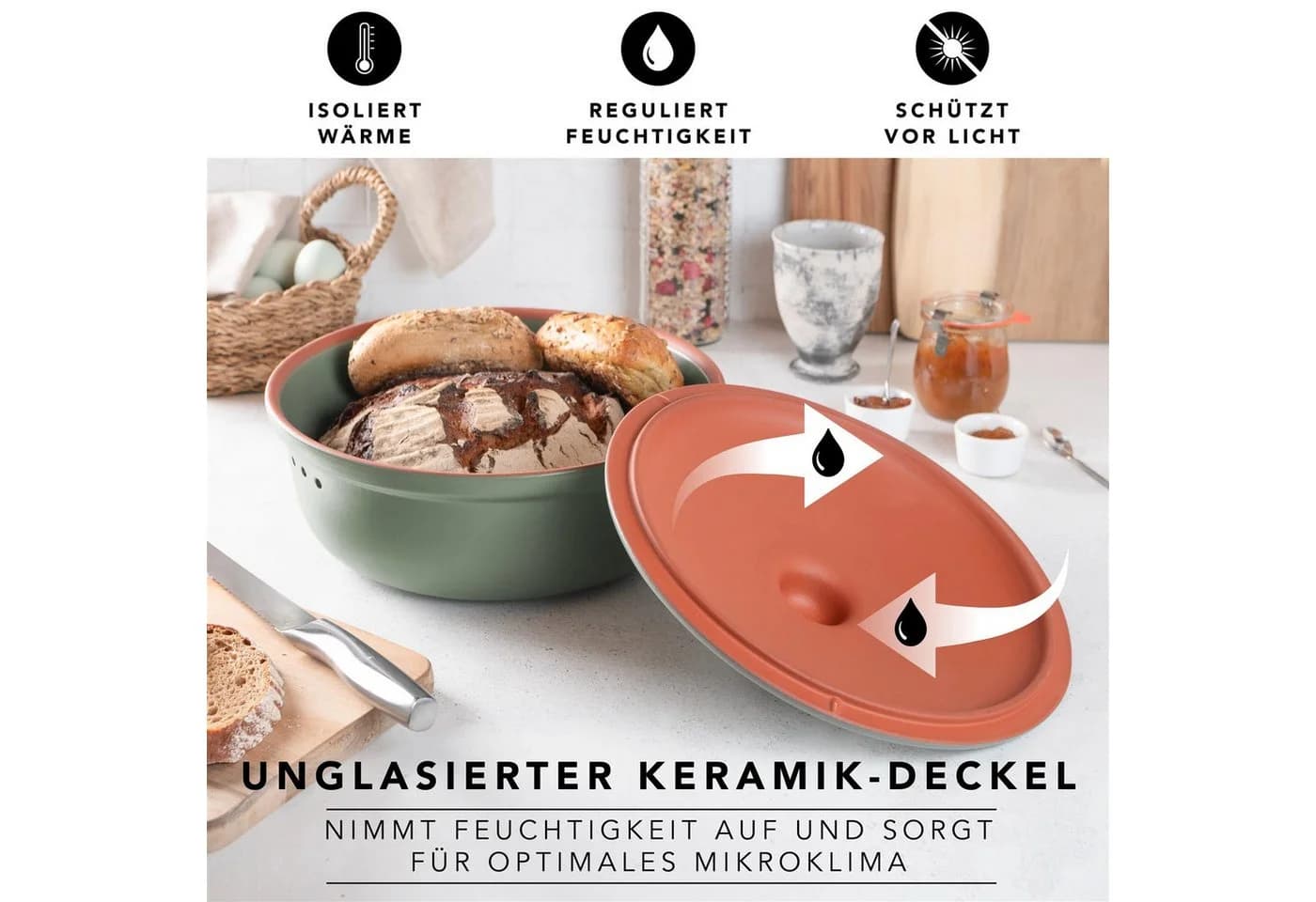 RÖMERTOPF Brottopf Rund Ø 30cm Keramik - Bild 3