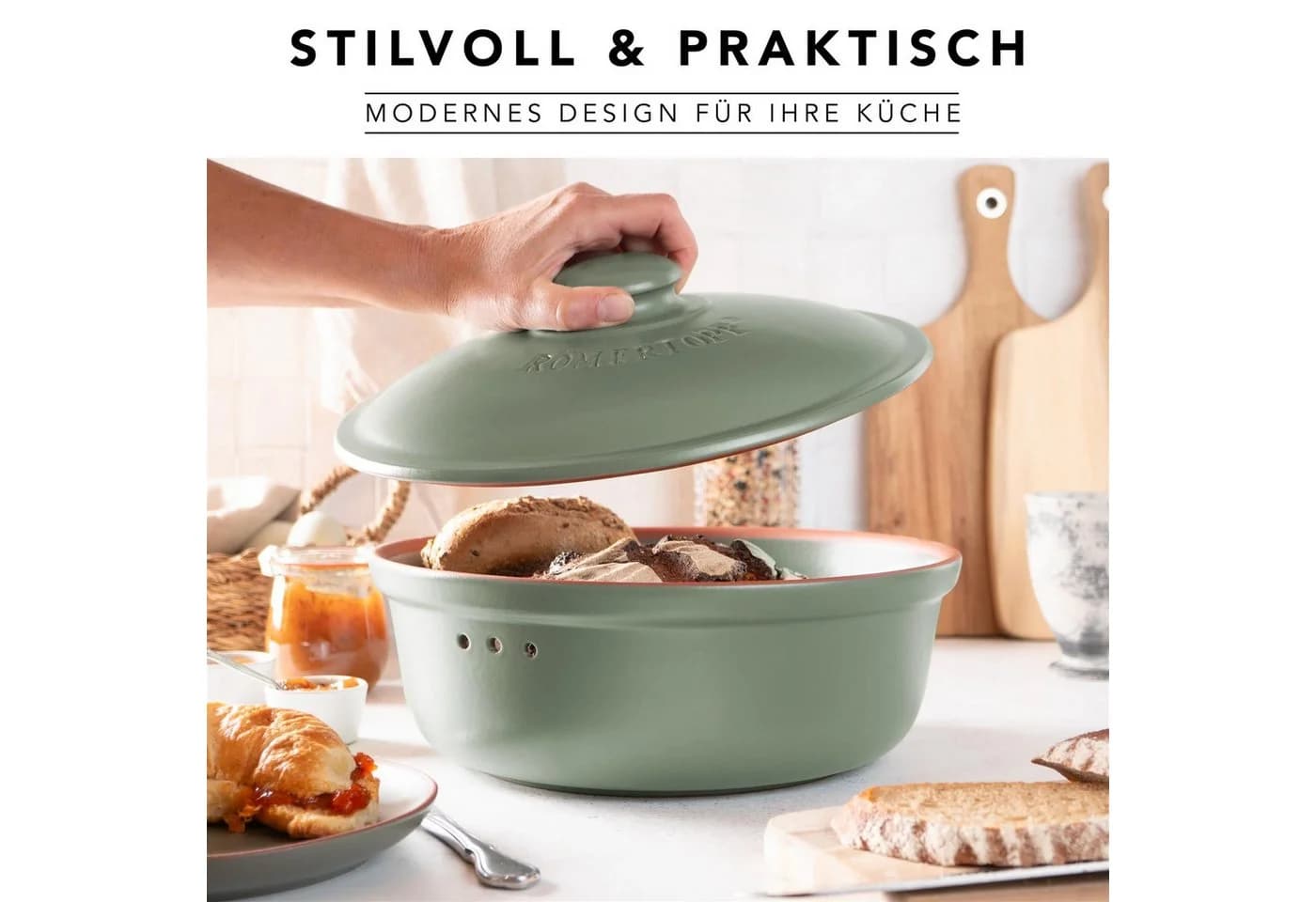 RÖMERTOPF Brottopf Rund Ø 30cm Keramik - Bild 5
