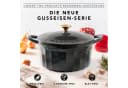 RÖMERTOPF Bratentopf Gusseisen 24cm Schwarz mit Deckel Bild 3