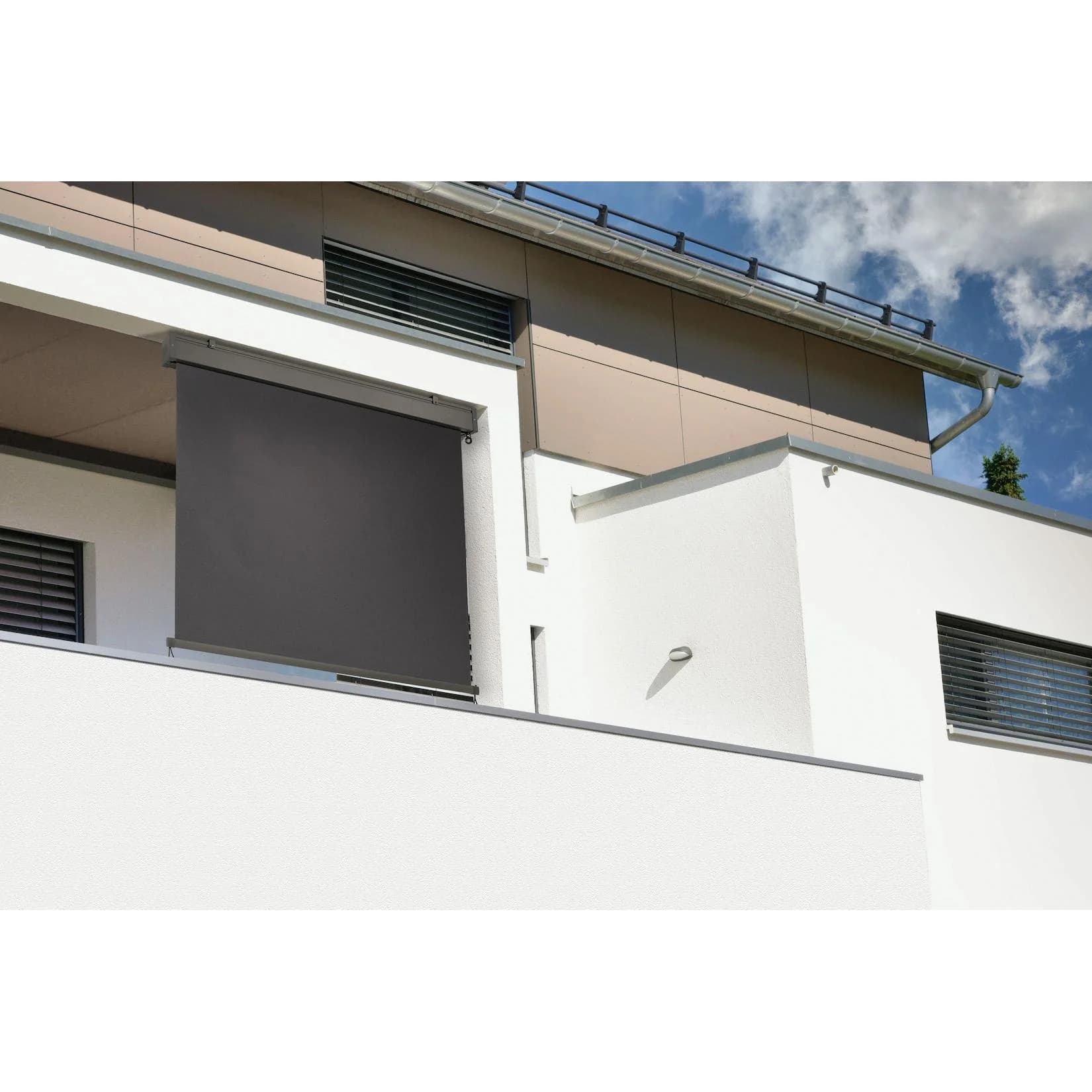 Senkrechtmarkise Anthrazit Aluminium Stahl Polyester