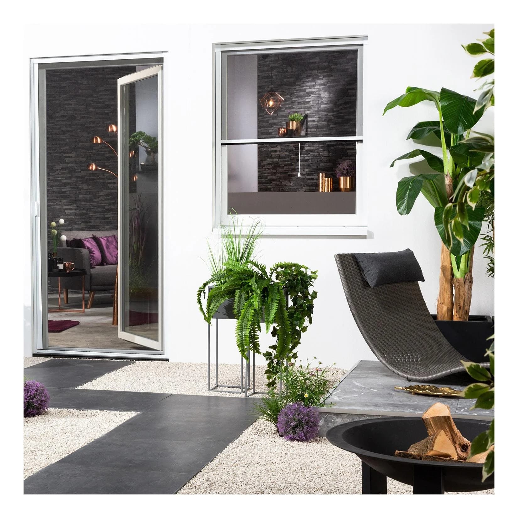 HECHT INTERNATIONAL Insektenschutzrollo SMART Anthrazit Fiberglas
