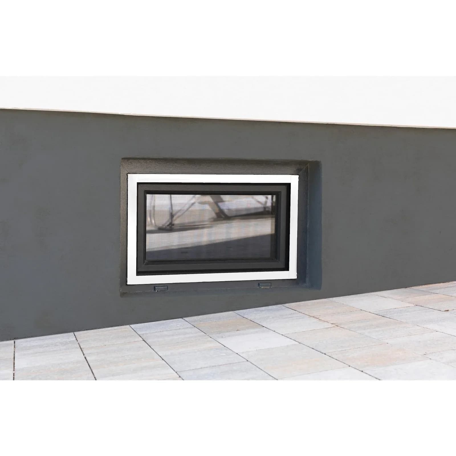 Nagerschutzfenster aus Edelstahl-Gewebe, weiß, modern