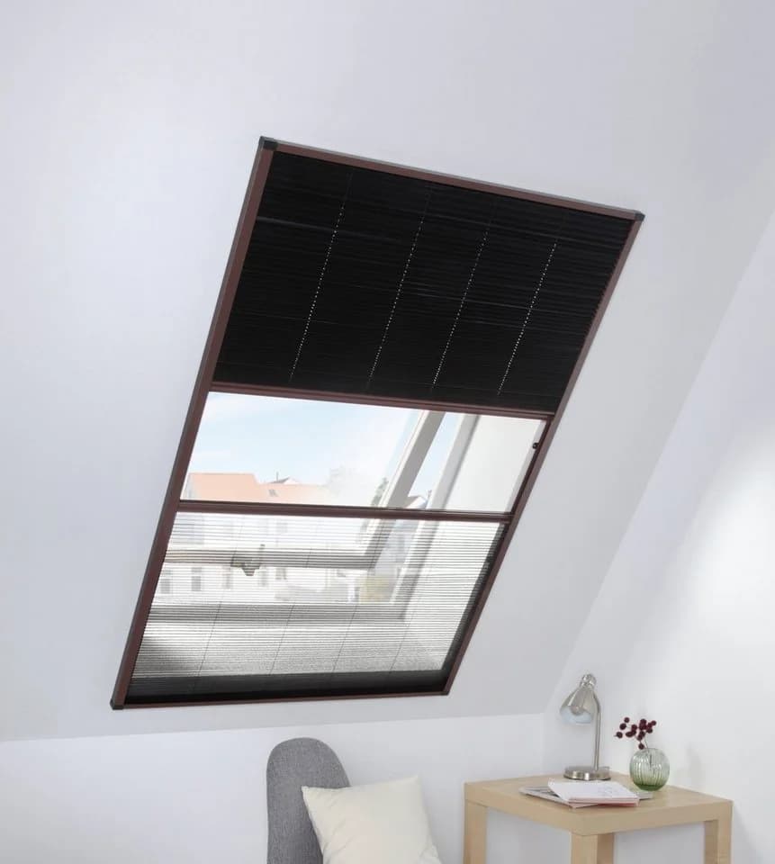 Insektenschutzrollo Hecht International für Dachfenster, Schwarz, Polyester
