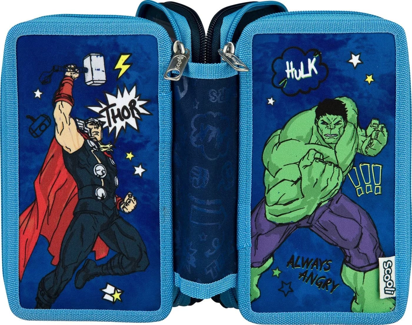 Scooli Federmäppchen Tripledecker Avengers Kinder Bunt Polyester - Bild 3
