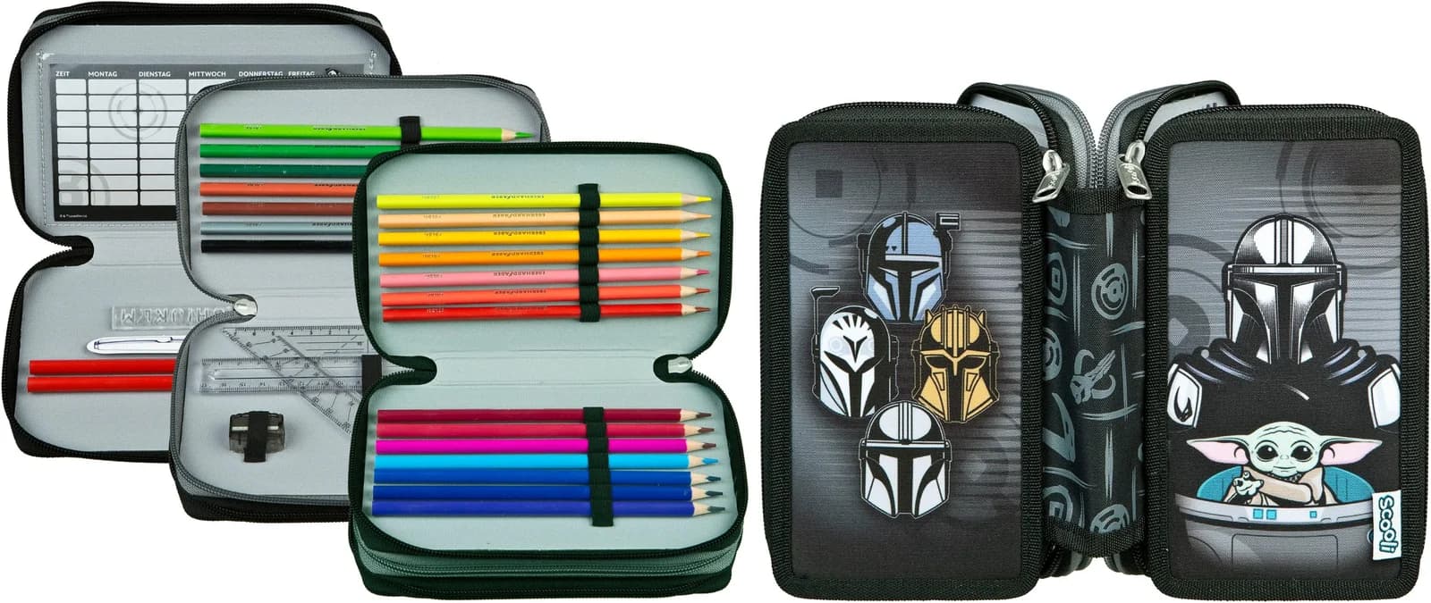 Federmäppchen SCOOLI Tripledecker Star Wars Kinder Polyester