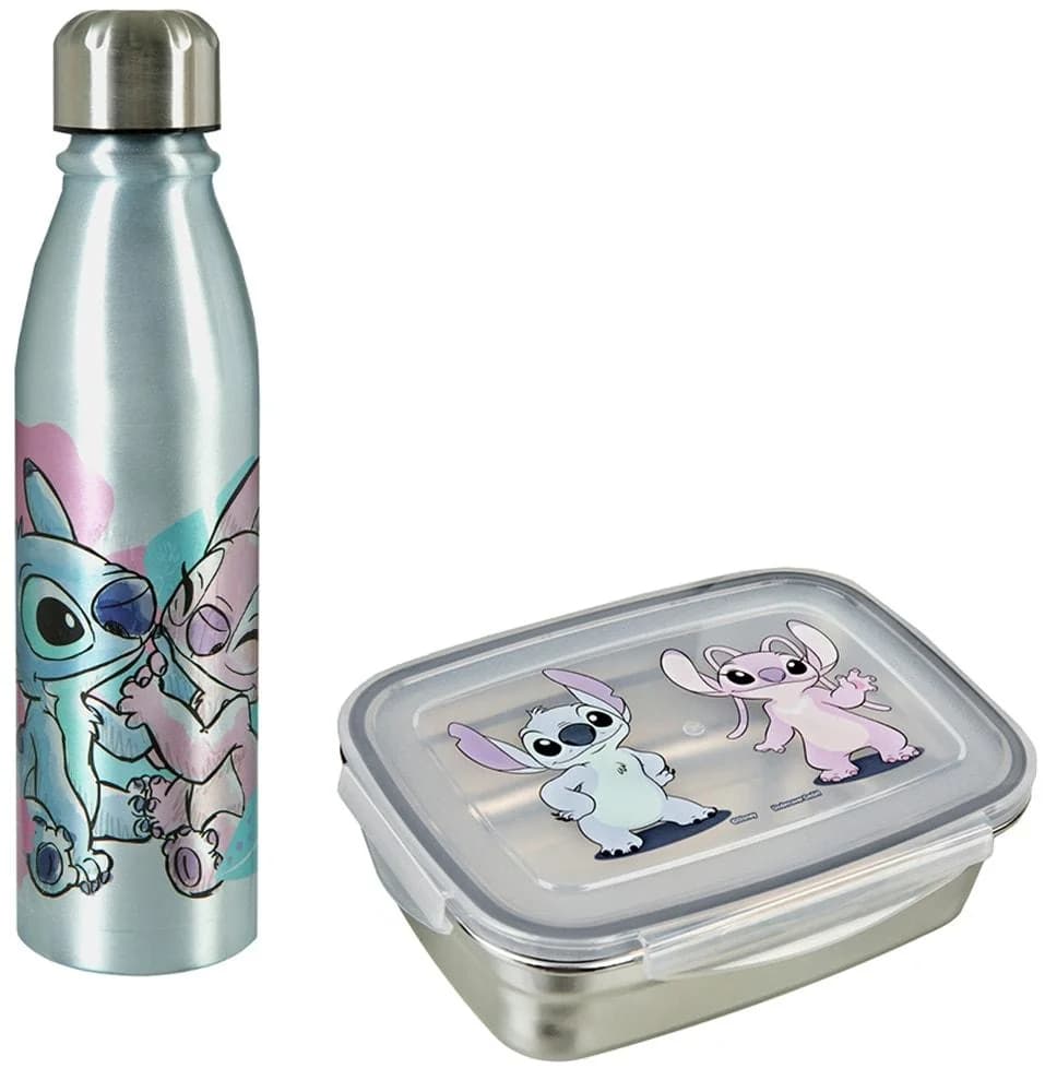 Undercover Lunchbox Set mit Trinkflasche Lilo & Stitch Blau