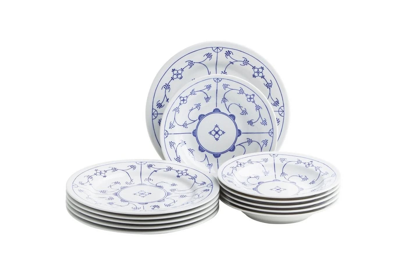 KAHLA Tafelservice Blau Saks 12-tlg. Porzellan Klassisch - Bild 2