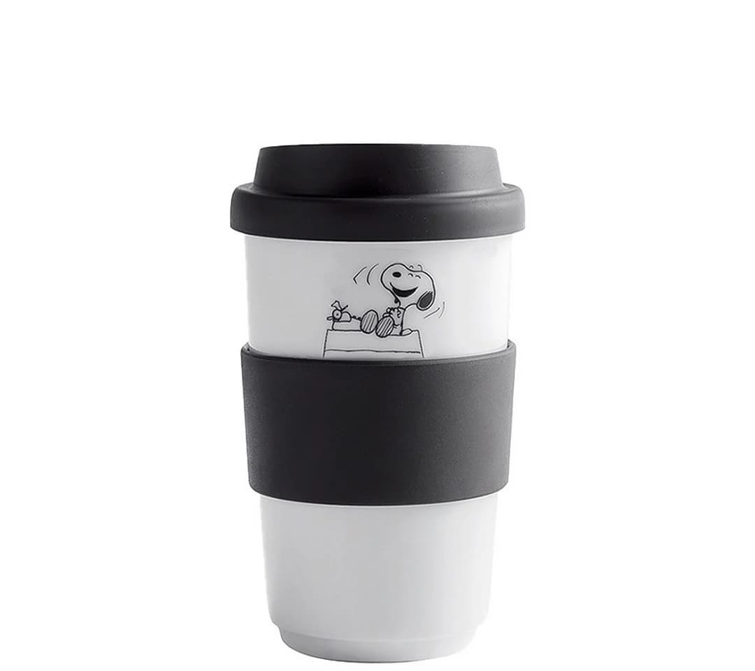 KAHLA Coffee-to-go-Becher Peanuts Schwarz Porzellan - Bild 2