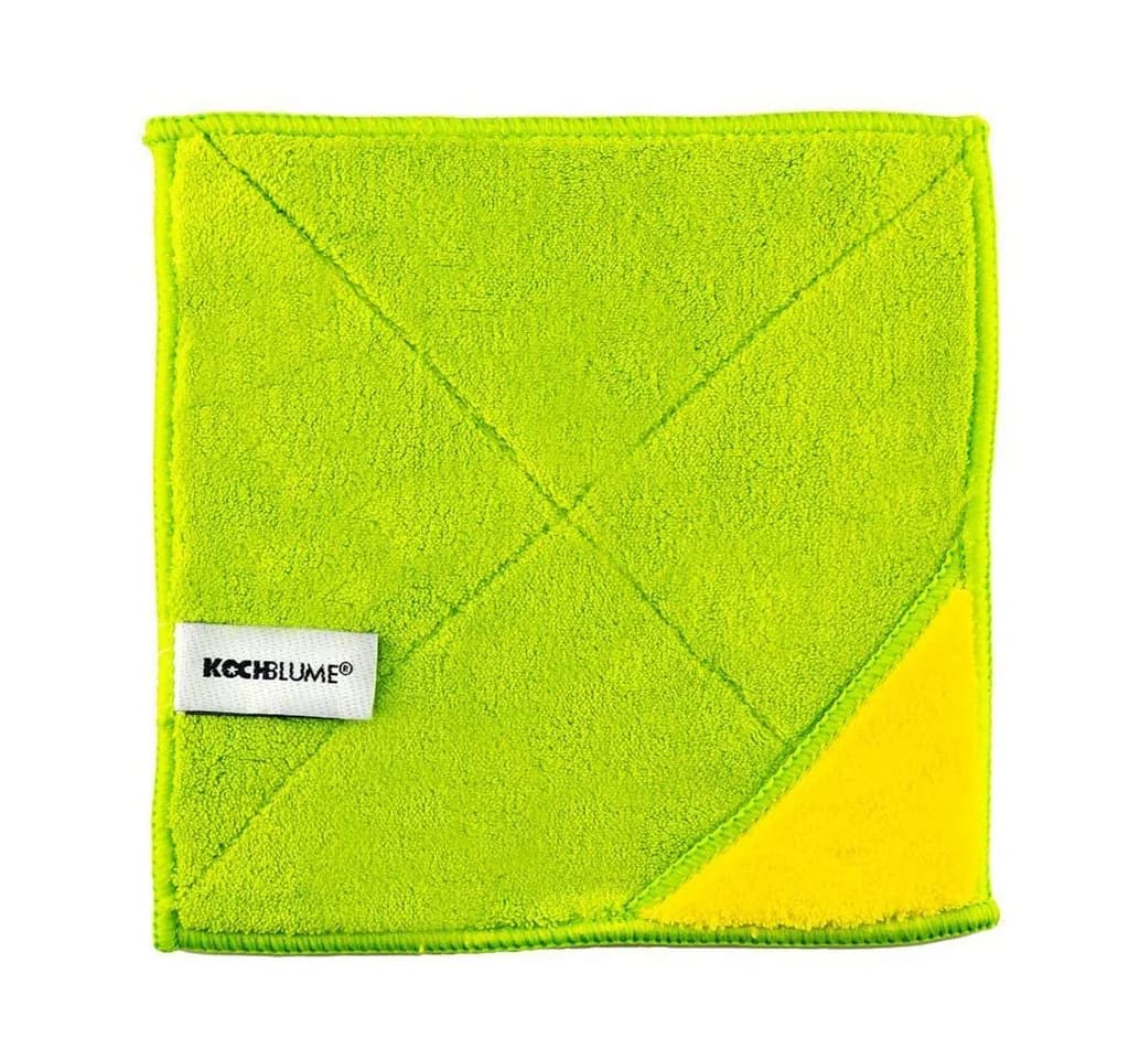 Kochblume Geschirrtuch Microfaser 18x18 cm 800g/m² Limette/Gelb - Bild 2