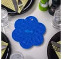 Kochblume Topflappen Waben-Untersetzer Silikon Blau Bild 1